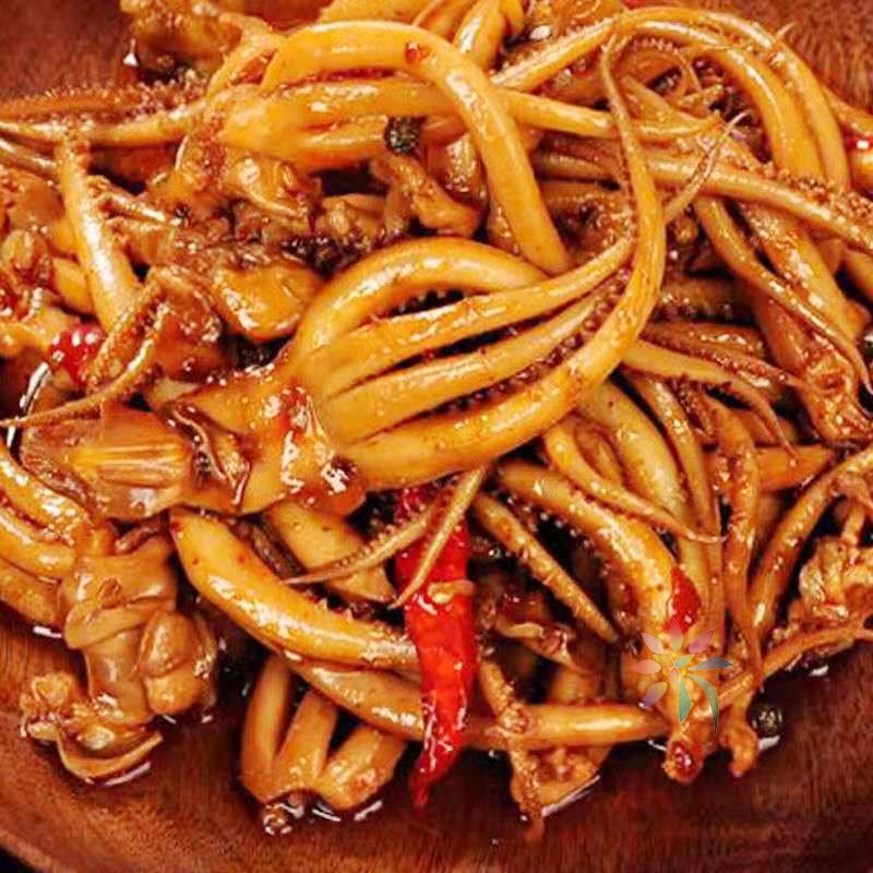 香辣鱿鱼丝零食铁板鱿鱼须麻辣小吃5包熟食即食批发/0lb蔬菜组合