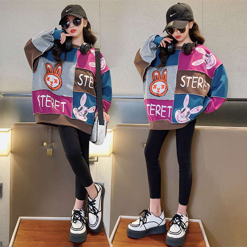 女童卫衣春秋6-12岁15岁中大童装潮款小女孩洋气时髦2023新款上衣