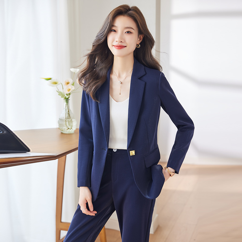 工作服西装外套女秋季2024新款职场通勤正装气质修身职业西服套装