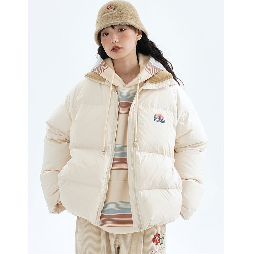 【奥莱】 90白鸭绒短款立领彩虹印花冬季羽绒服外套MWL-2234059