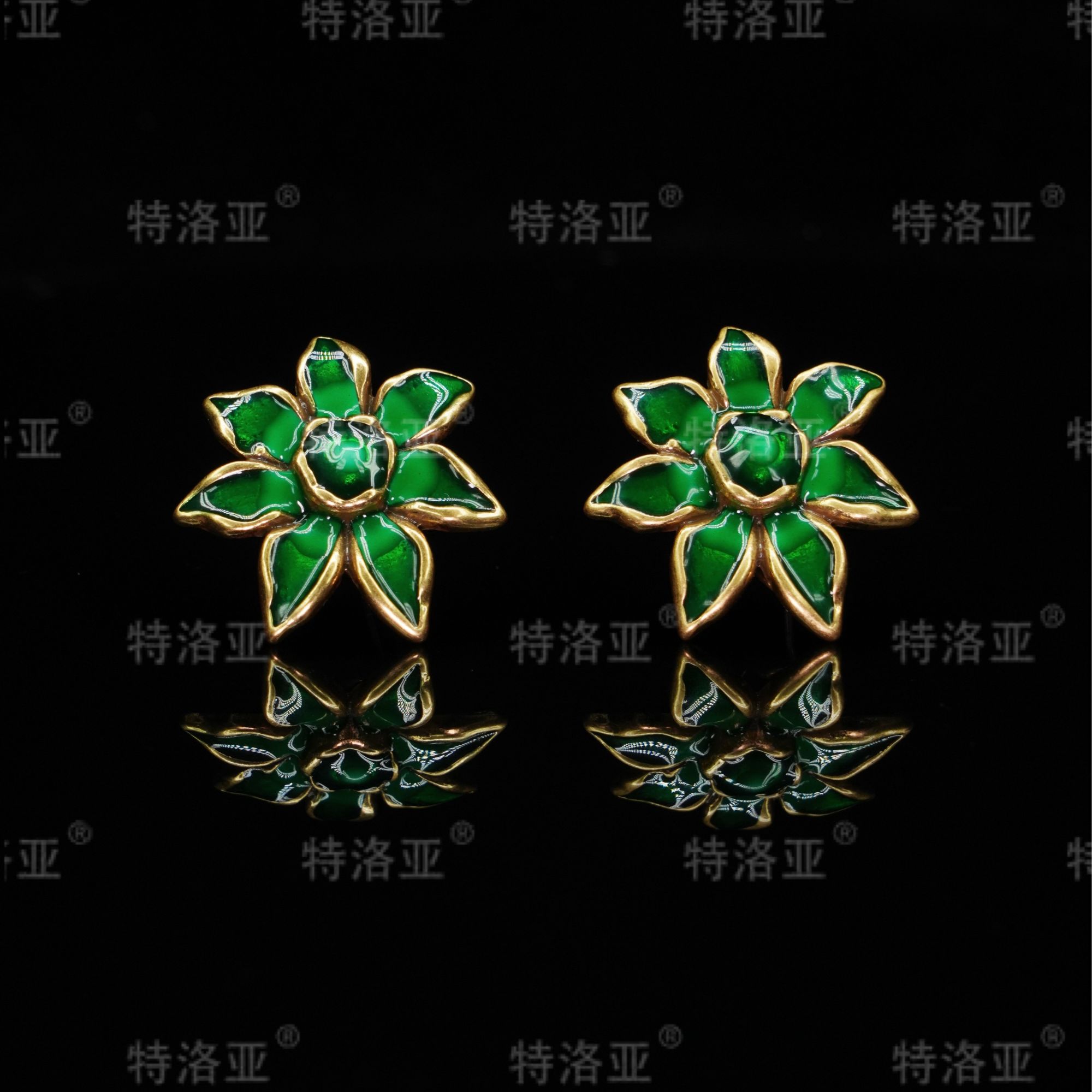 特洛亚 铜合金合成锆石耳饰 气质时尚轻奢纪念小众简约 ZX8071