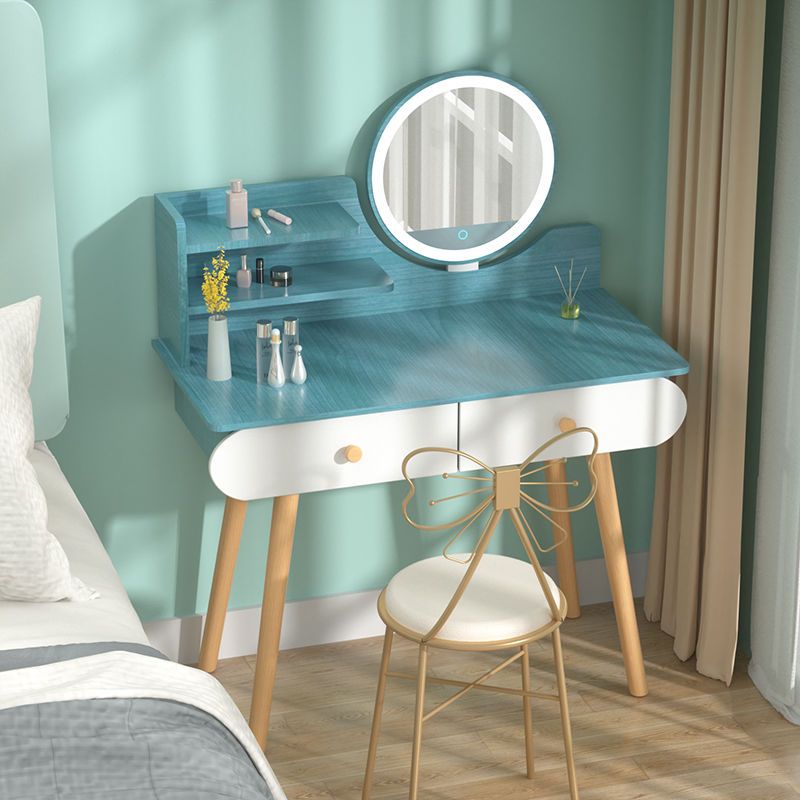 新款梳妆台卧室少女房间梳妆桌子镜子出租屋网红迷你小型ins化妆