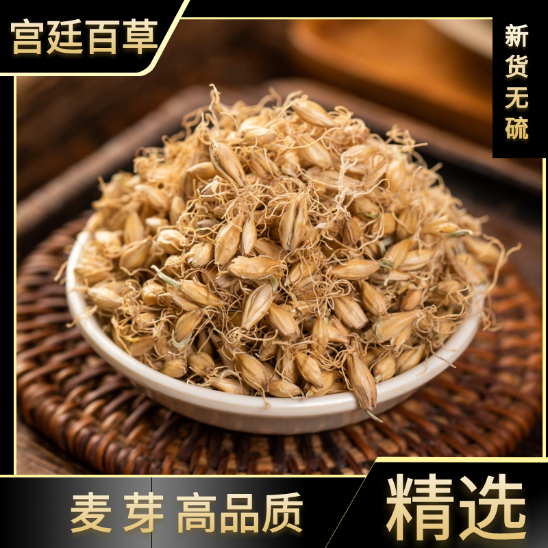 甄选新货麦芽生麦芽大麦芽麦牙发芽率高泡茶泡水叶菜500g包邮食用