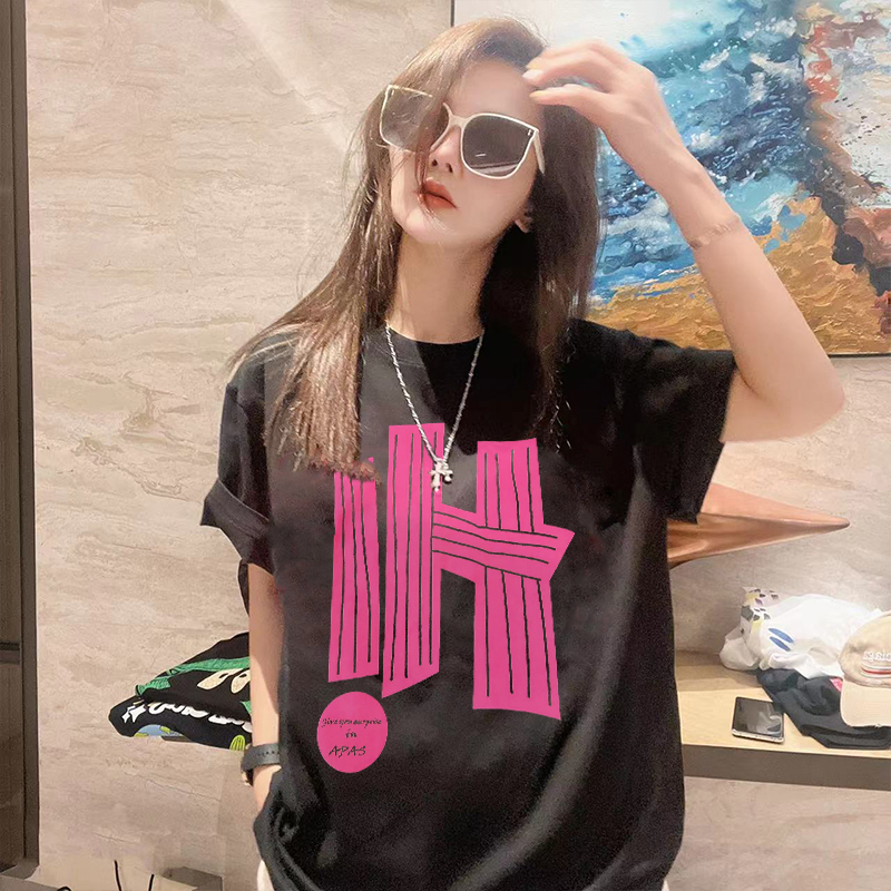 【HI你好】 纯棉高品质李西西内搭短袖室内t恤 宽松休闲时尚纯棉