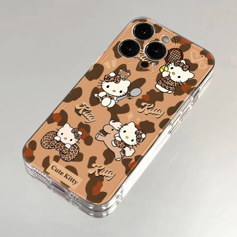 豹纹凯蒂猫适用于iPhone15/14/13手机壳苹果小米vivo华为oppo女