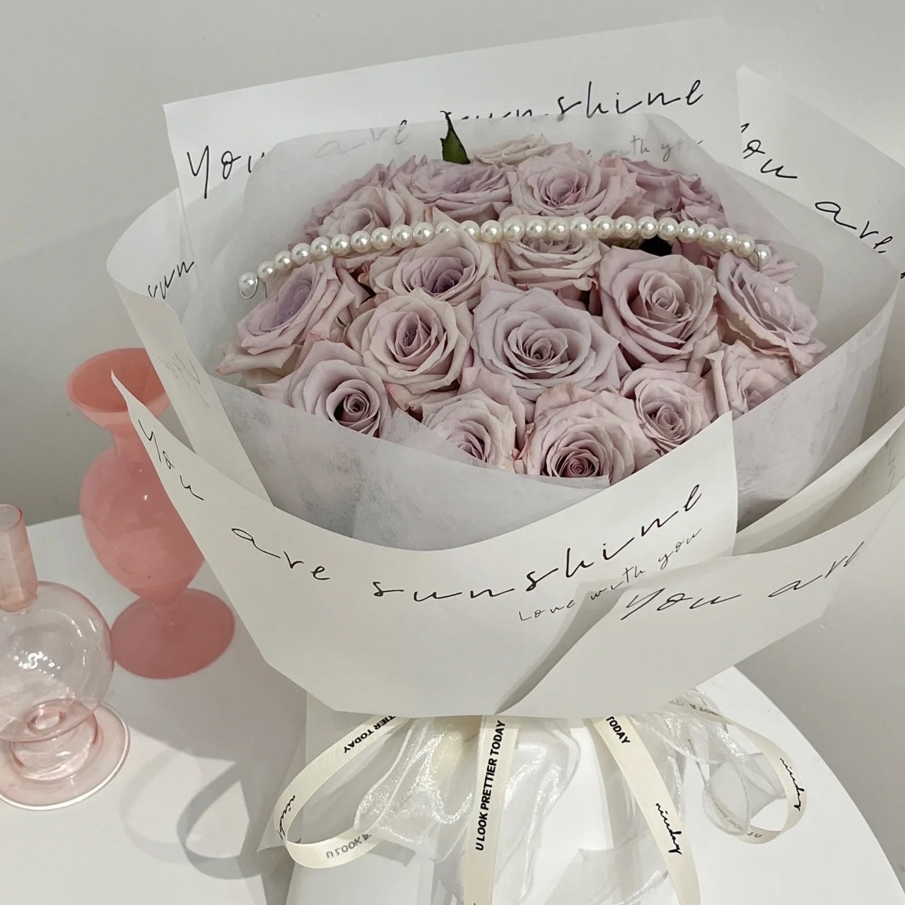 【全国可送】情人节曼塔玫瑰求婚告白生日花束附近门店团购鲜花