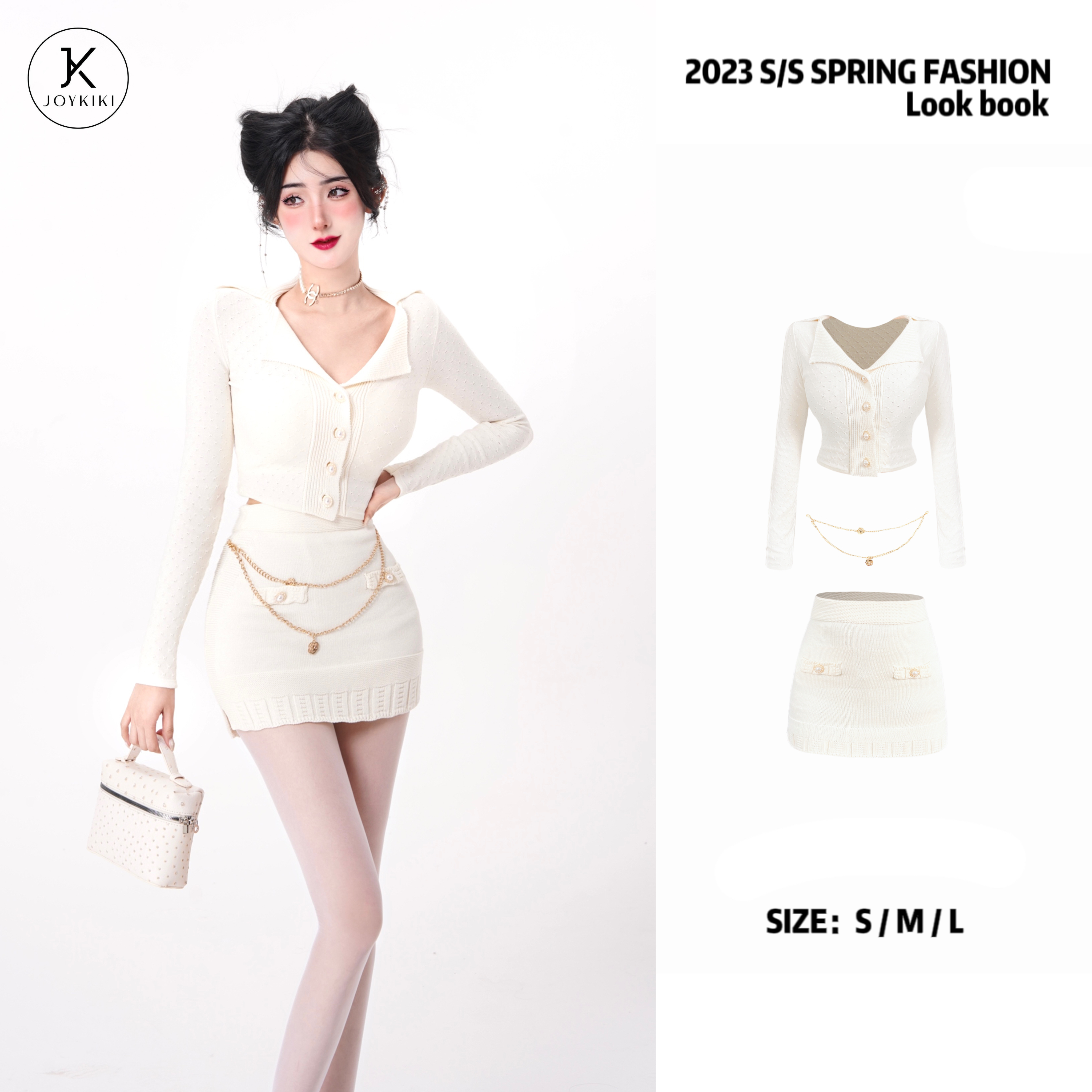 金金JOY KIKI【温柔系千金】秋季气质设计师款温柔甜妹上衣 J23C427