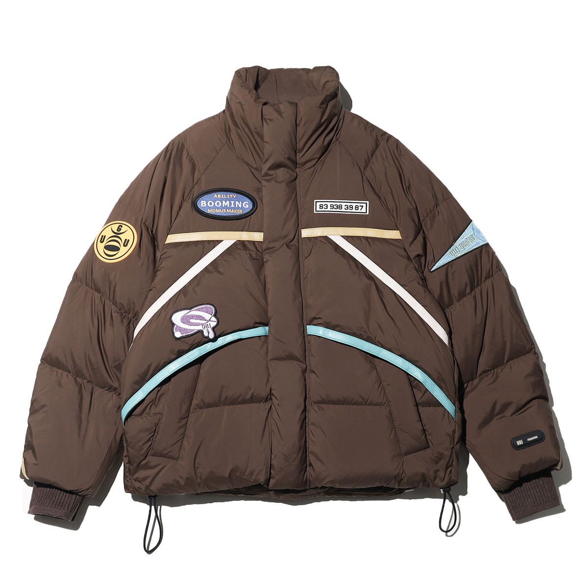 JN羽绒服字母男士立领情侣秋冬冬季百搭宽松加厚保暖韩版拼接