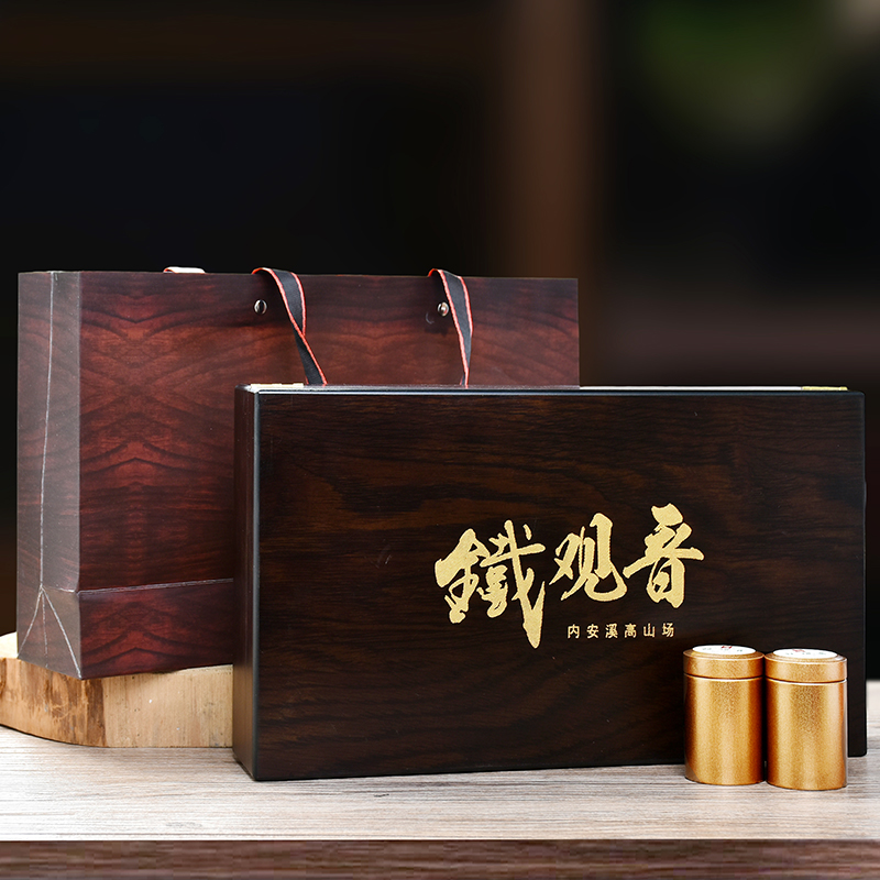 H高端黑檀木茶叶18罐礼盒装 安溪铁观音 清香型
