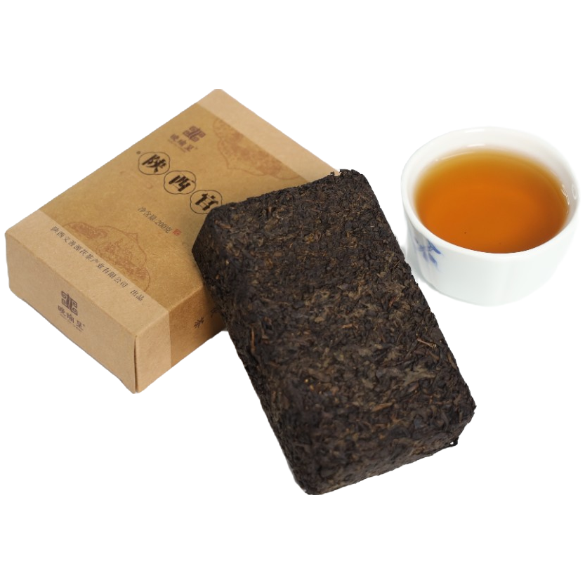 【晚瑜呈】官茶-泾阳金花茯砖茶18年老茶金花黑茶砖茶泾阳茯茶