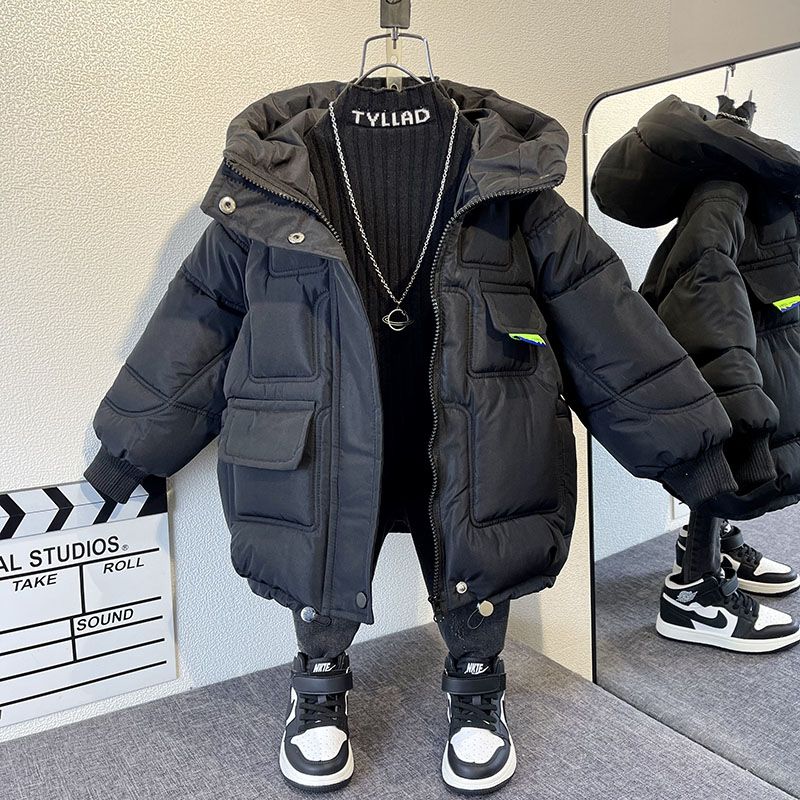 男童棉服2023新款洋气男孩宝宝冬装韩版棉袄衣服儿童加厚棉袄外套
