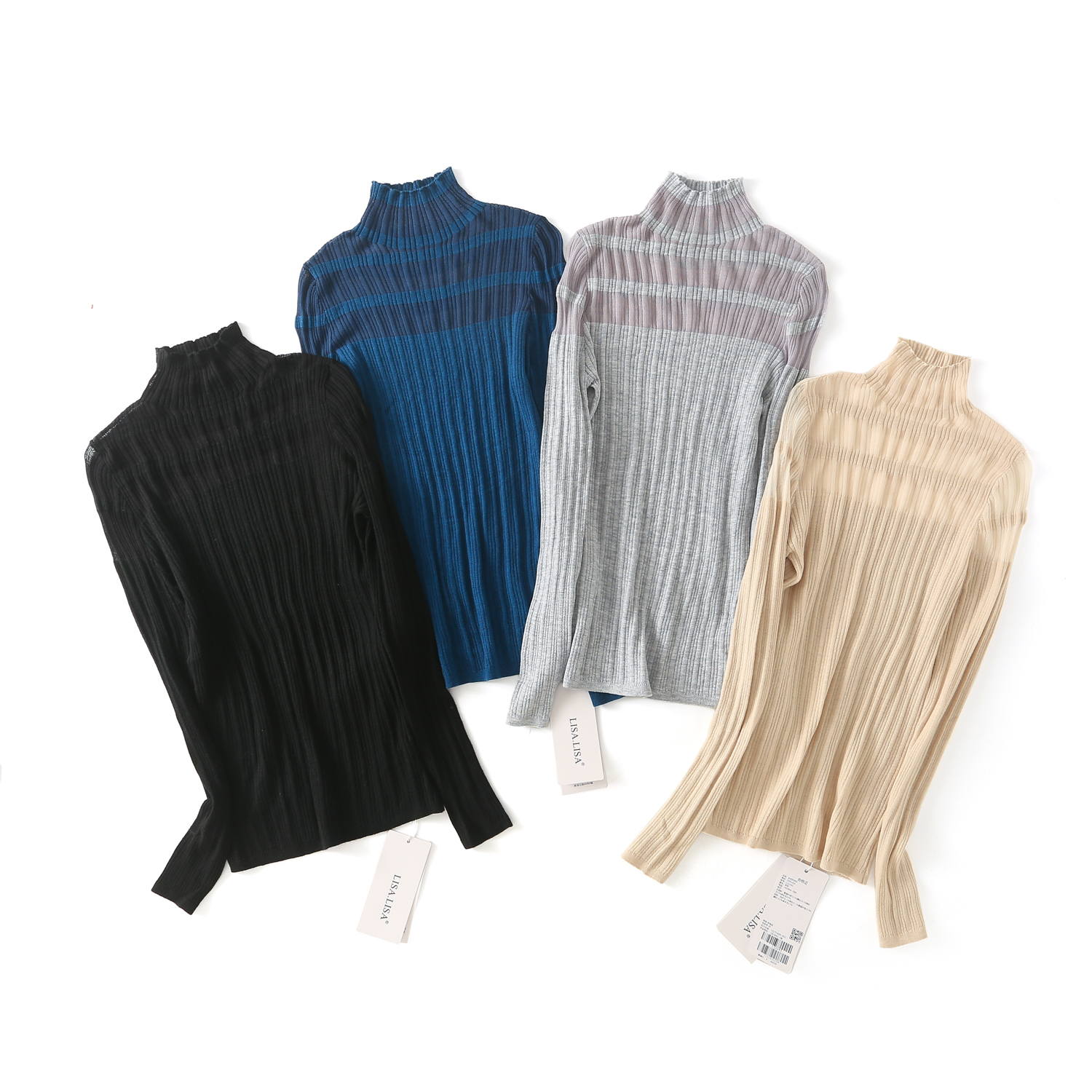 线下159！含绵羊毛！舒适百搭！经典时尚女式针织衫L11143 3.7Y