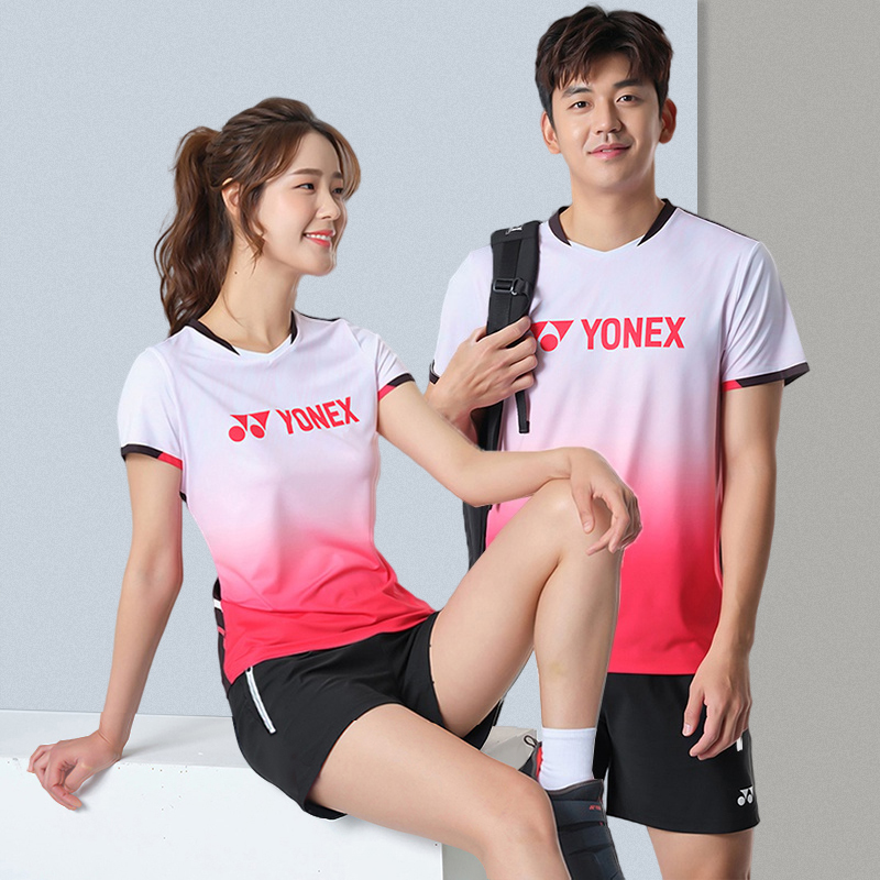 2023爆款YONEX/尤尼克斯羽毛球服女速干运动套装男短袖大赛服定制