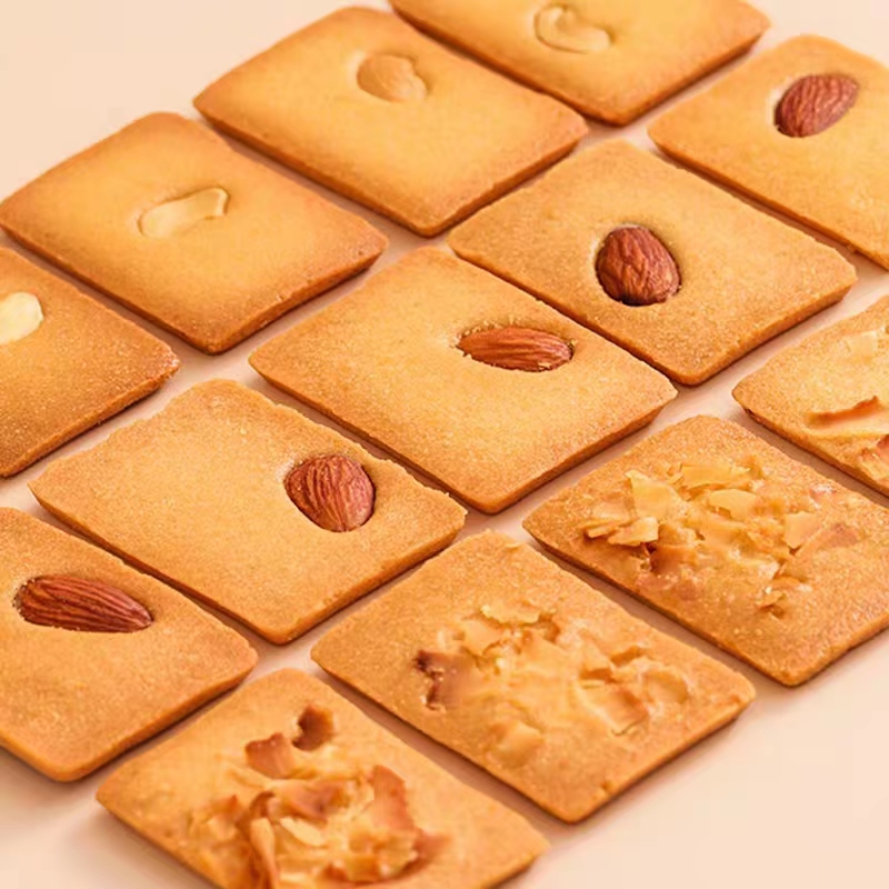 (约44包/箱）椰片脆饼干/坚果腰果芙/巴旦木芙坚果椰香酥薄饼糕点A