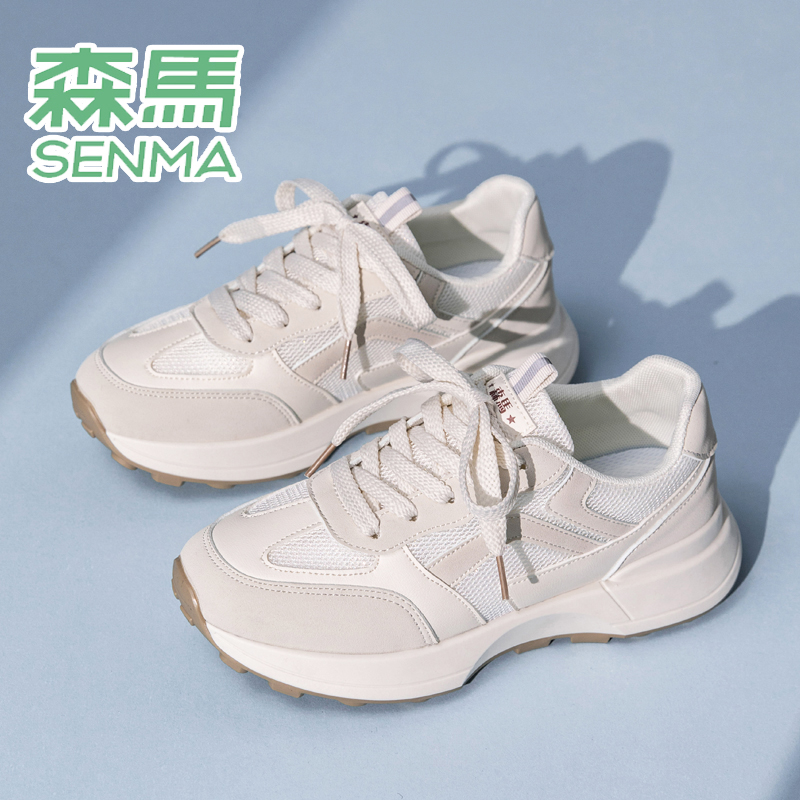 SENMA/森马夏季透气阿甘鞋女2023新款网面运动鞋百搭网面鞋休闲鞋