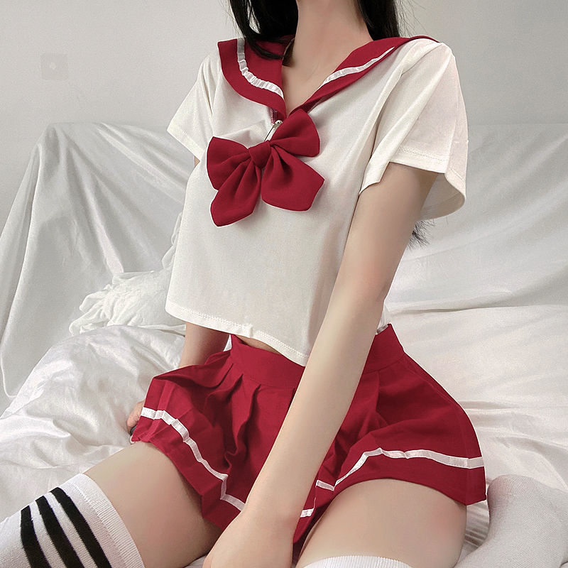 【学院风套装】日系甜美少女学生性感制服短裙睡衣jk初恋系甜辣风