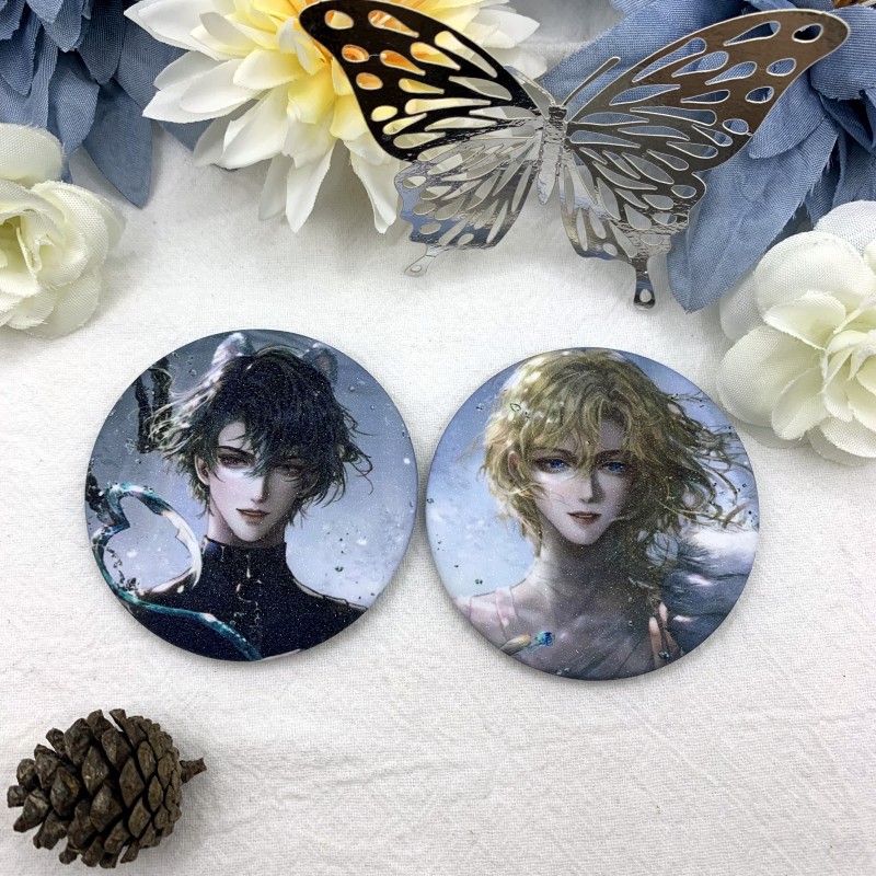 二次元同人小说周边人鱼陷落星幻吧唧徽章兰波白楚年原耽精美挂件