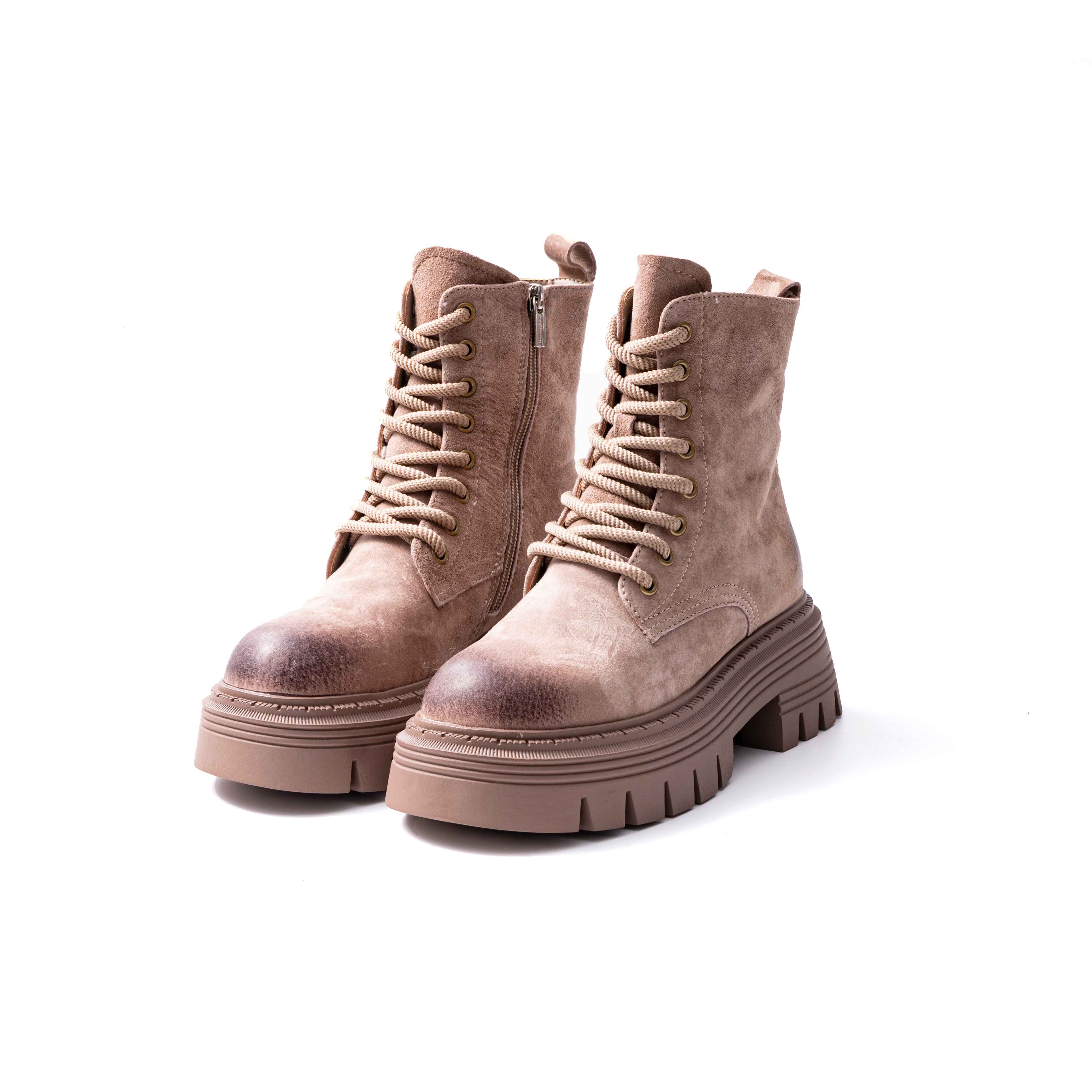 复古英伦风马丁靴秋冬新款厚底增高女靴 81110  CA-0691