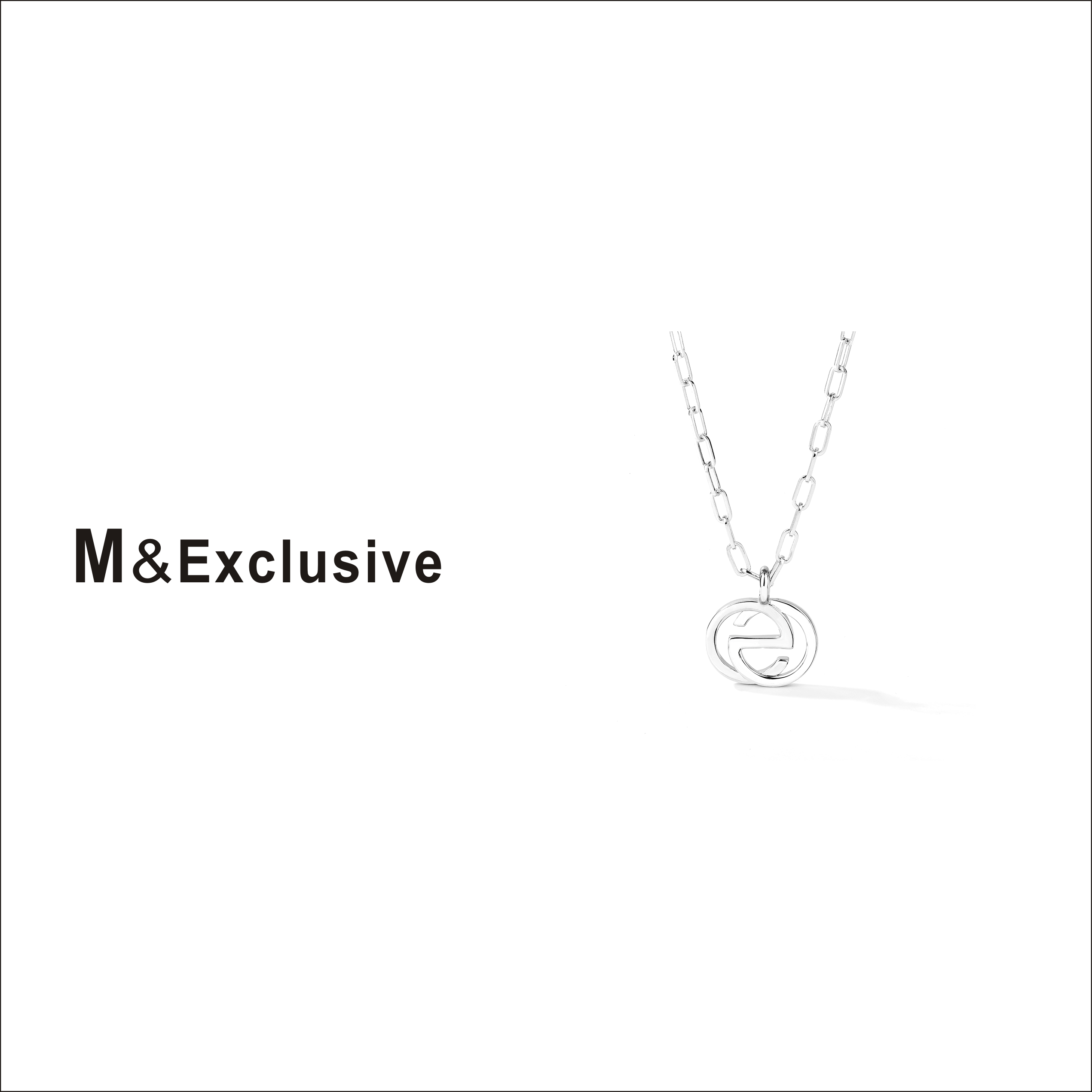 铜合金项链 门店4299！M&E（英国订单）光面链条字母项链