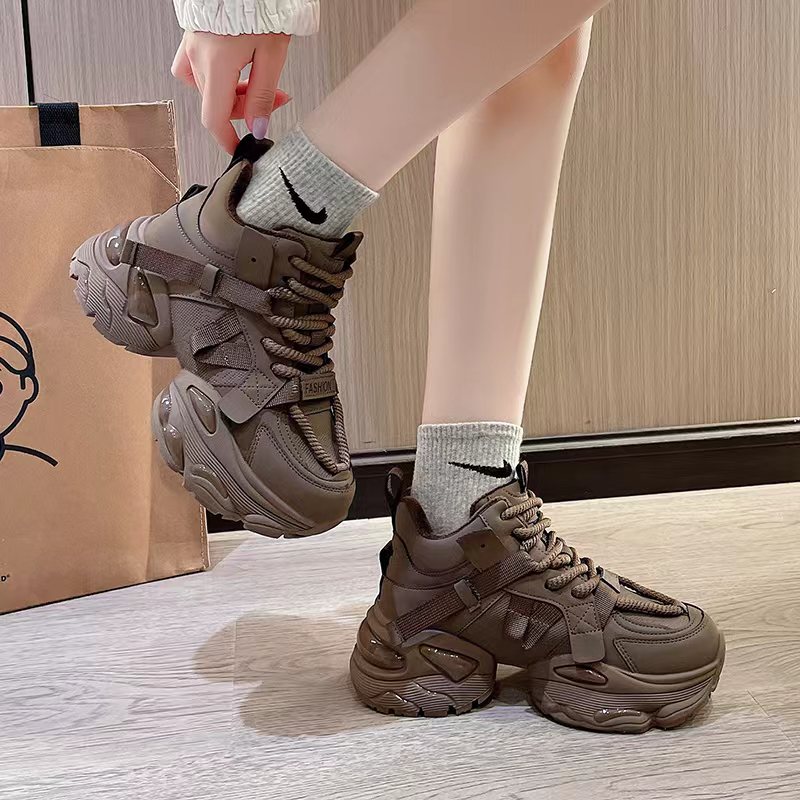 （单/棉）欧货老爹鞋女ins潮新款增高小个子松糕厚底运动鞋 526-1