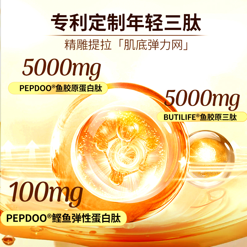 aPQQ深海鱼胶原三肽CTP小分子肽弹性胶原蛋白烟酰胺口服液