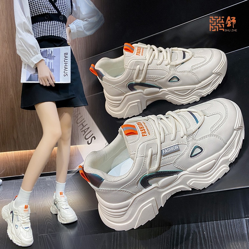 韩版新款老爹鞋女2022秋季学生百搭运动鞋女休闲厚底增高鞋 K901