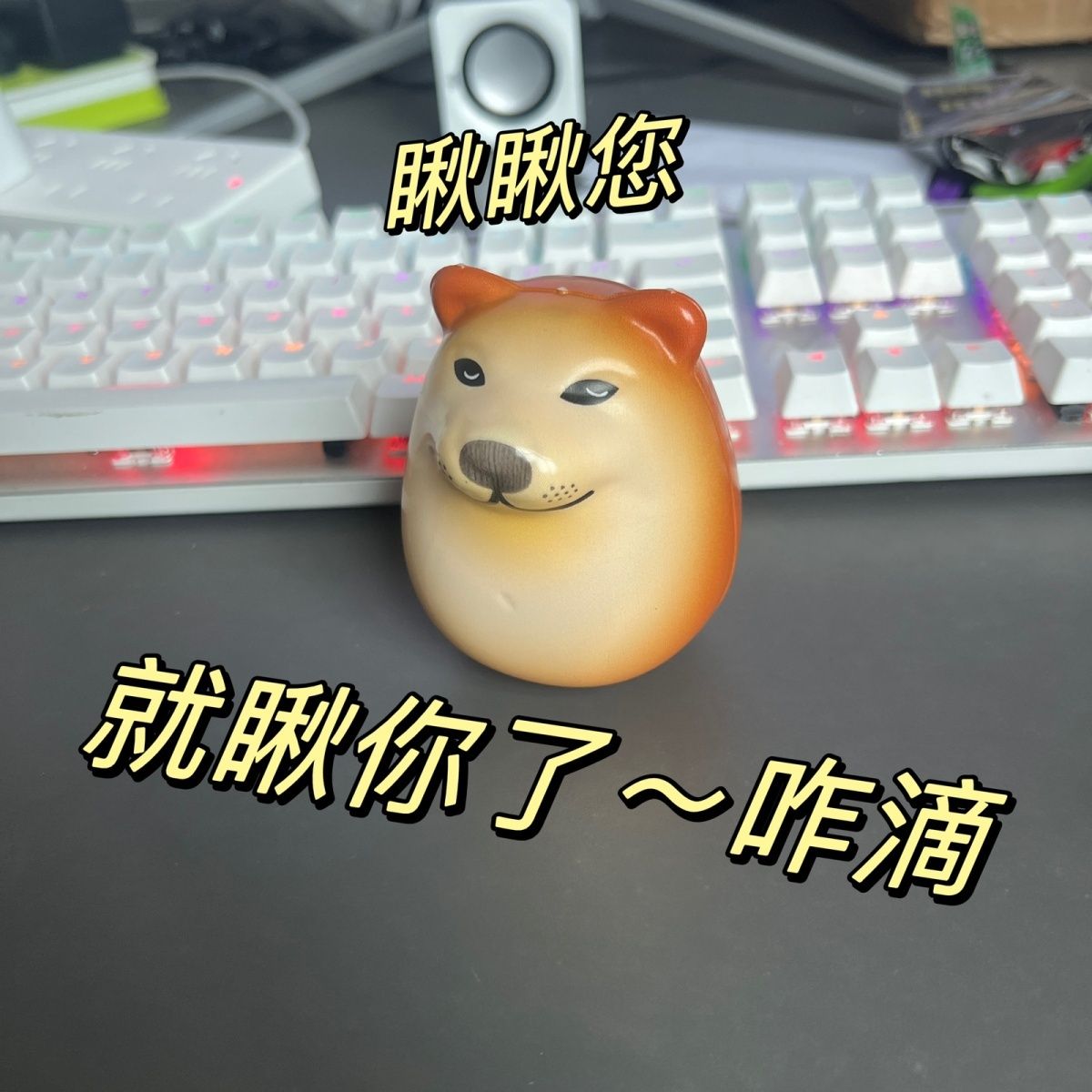 新款限量cheems狗手办鸡蛋沙雕柴犬狗蛋玩偶公仔潮玩捏捏乐慢回弹