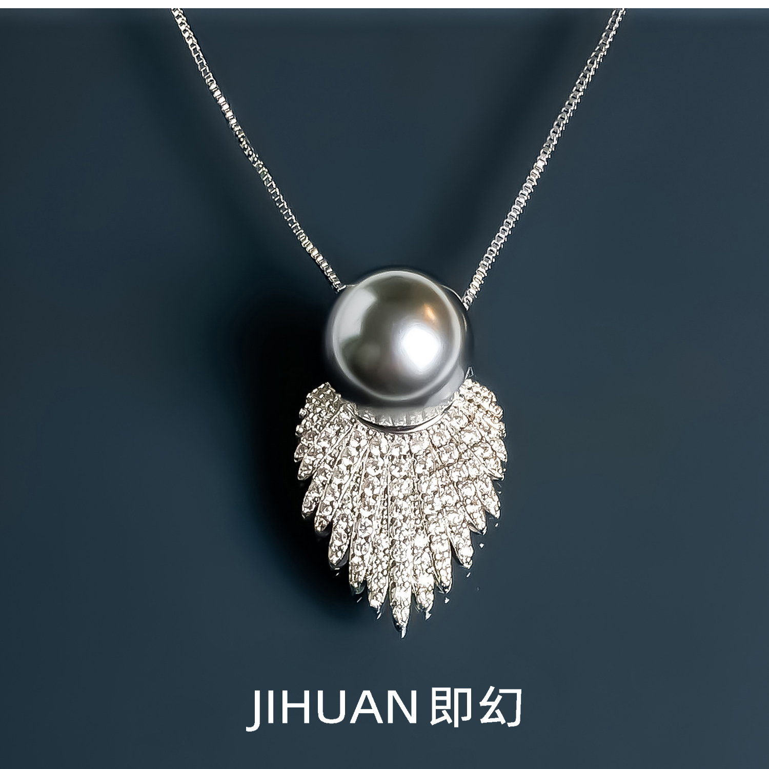 铜合金项链 ♦温莎公主H 高级气质轻奢项链 时尚灰色坠链 GZ-7490