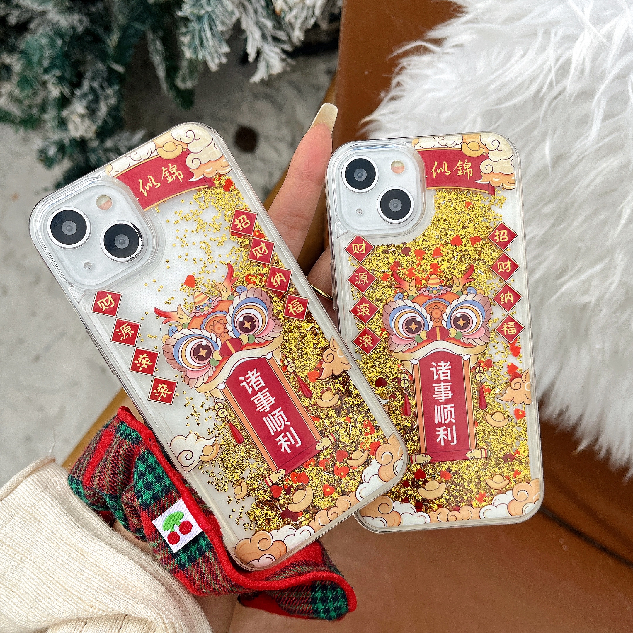 国风醒狮诸事顺利流沙适用iPhone15promax手机壳15/15pro新款13