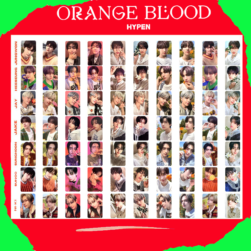 ENHYPEN新专Mini5 Orange Blood特典WVS单人小卡梁祯元JUNGWON