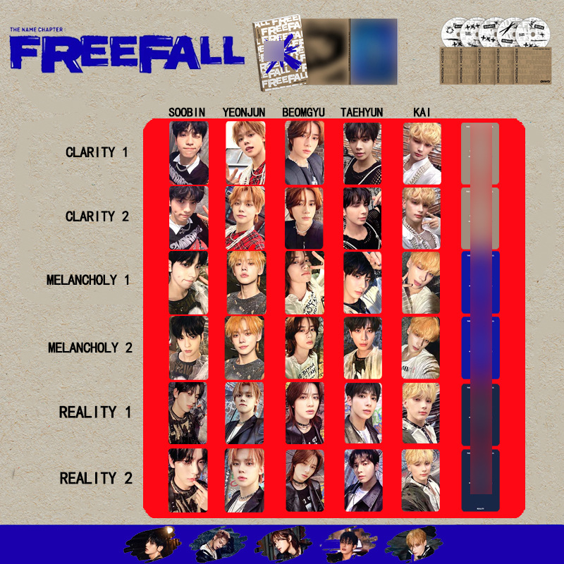 TXT新专FREEFALL专辑单人小卡崔秀彬SOOBIN TAEHYUN崔然竣BEOMGYU