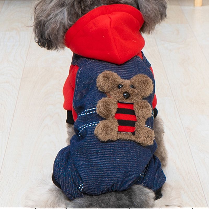 狗狗比熊幼犬四脚衣保暖羽绒羽绒服猫咪狗笼外罩定制衣服狗狗衣服