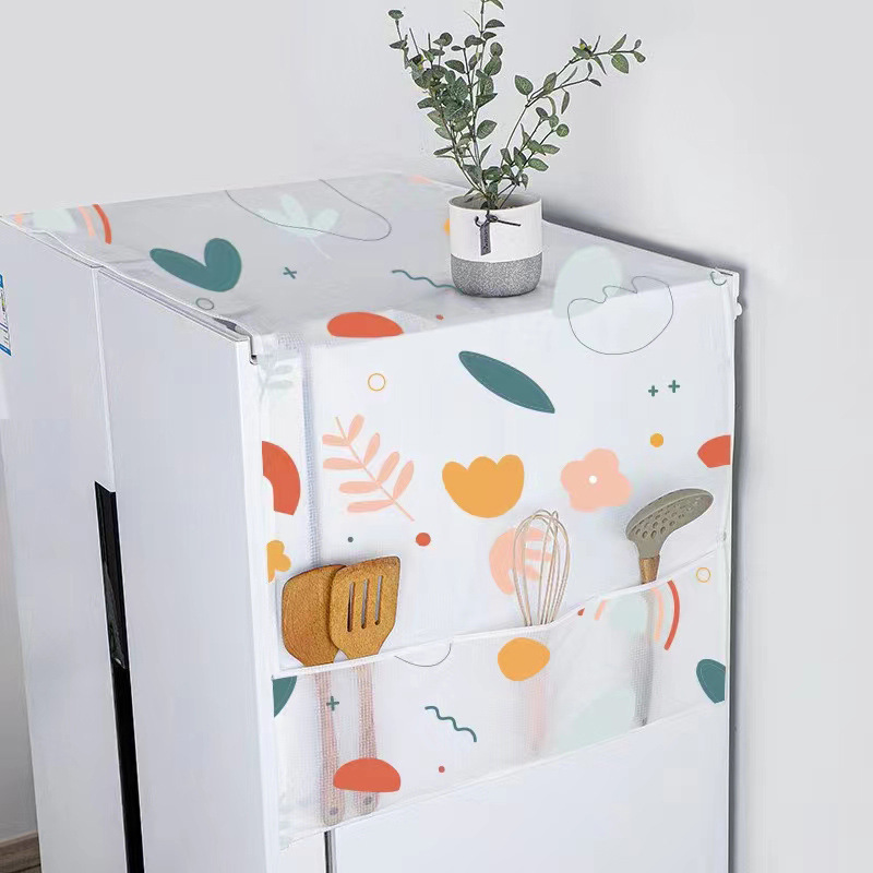 【9.9元福利】单双开门冰箱罩防尘罩盖巾挂袋冰箱洗衣机盖布