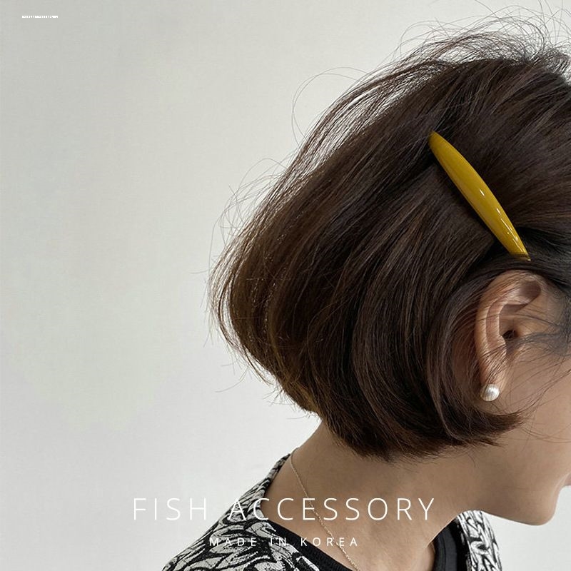 椭圆一字发夹时尚精致设计碎发夹ins侧边耐用少女百搭夹子甜美