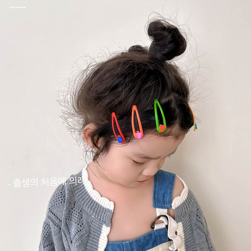 发饰印花BB夹少女发夹可爱刘海夹水果新品百搭韩版小熊拼色配饰