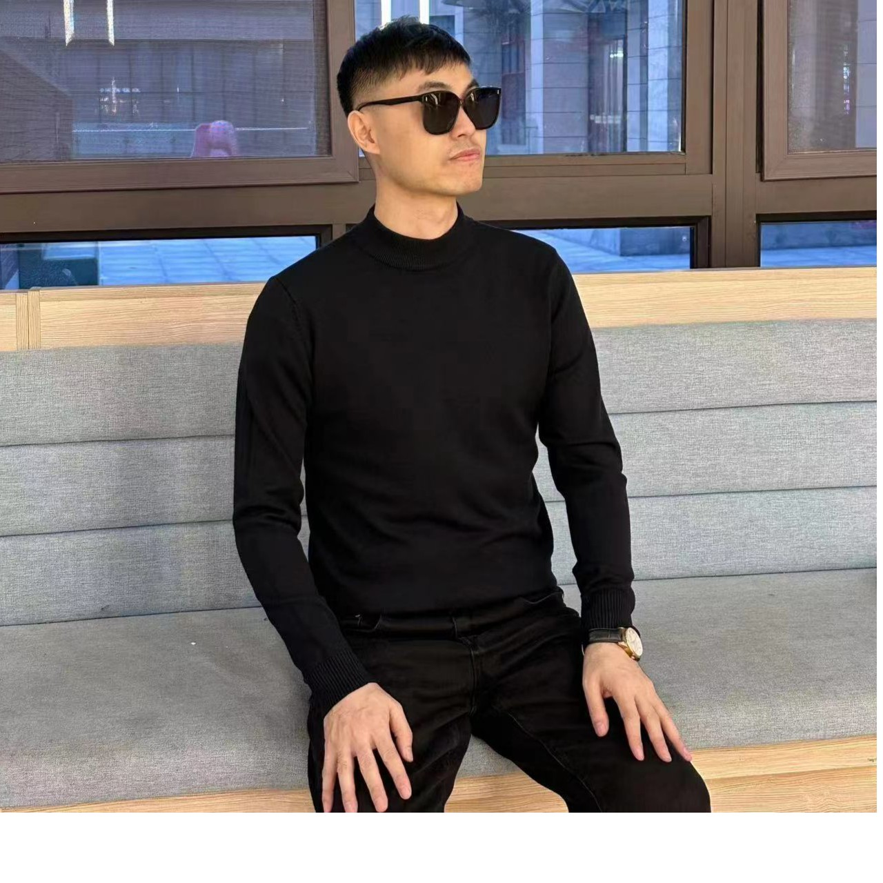 乔家男士圆领毛衣