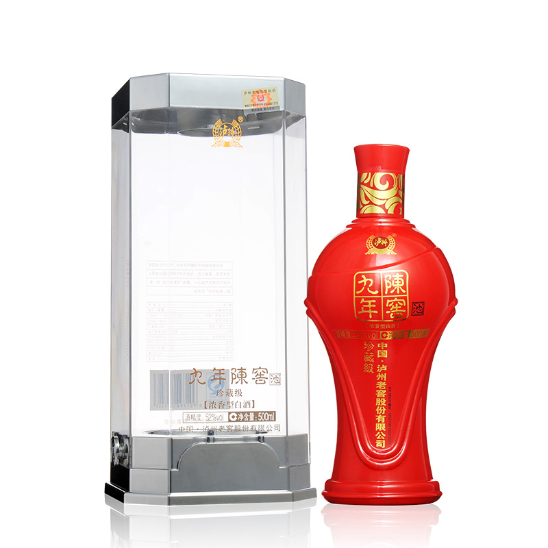 LUZHOU/泸州九年陈窖 52°浓香型白酒 500ml*6整箱装52度500