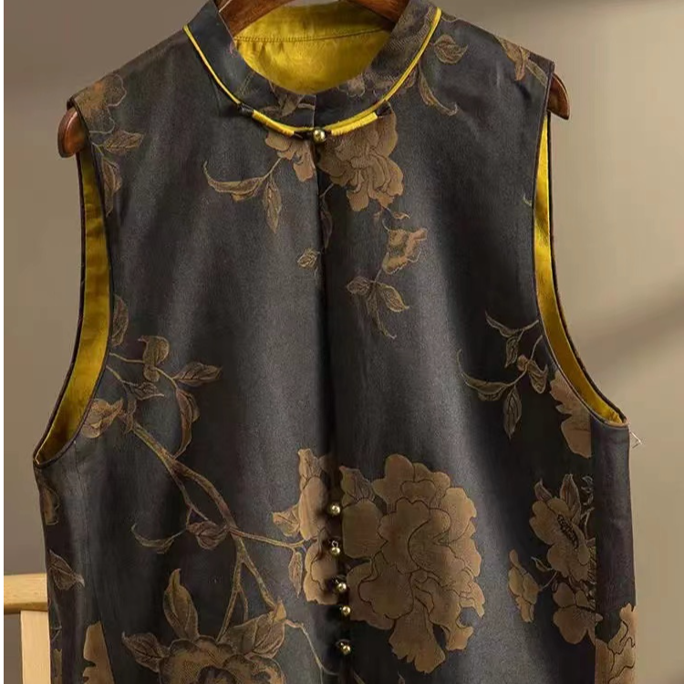 编号1-100宽松国风连衣裙新中式中老年复古气质中国风 森 五