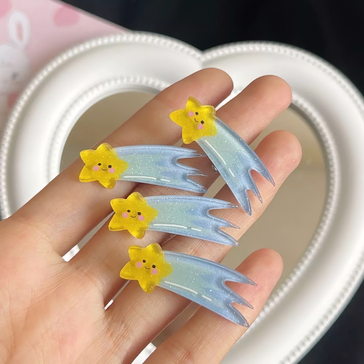 流星小发夹可爱ins甜美少女心学生五角星卡通刘海夹