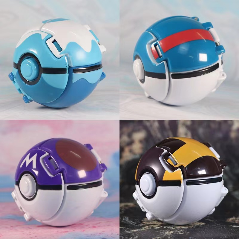 变形精灵球 宠物球 触碰可翻转爆裂精灵球 彩盒精灵球含公仔摆件