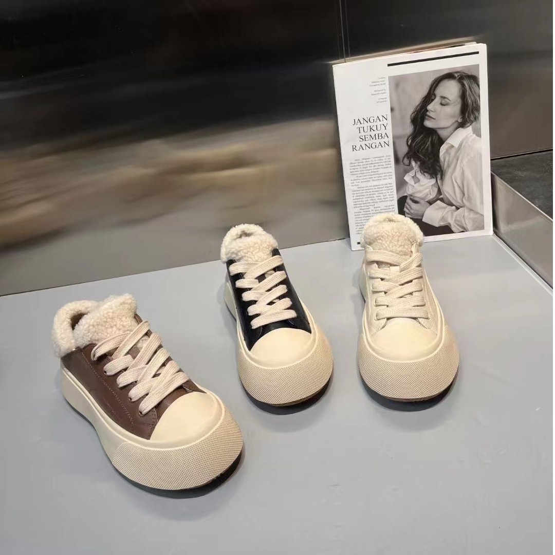 TT-888-8 欧洲站女鞋真皮加绒系带休闲百搭女鞋2023冬季新款