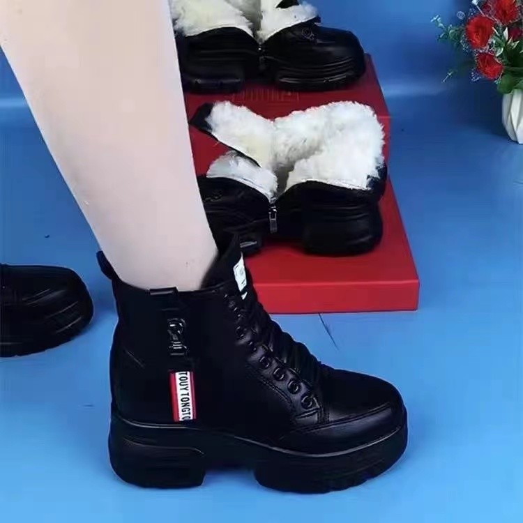 【妮】雪地靴女2023年冬季新款加绒棉鞋百搭厚底马丁靴子加厚靴子