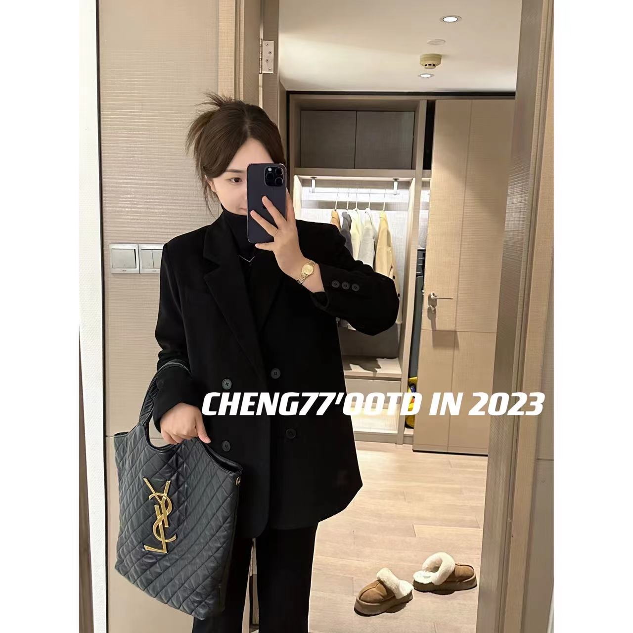 【宝子专享】新款夹棉气质休闲毛呢西装质感韩版时尚网红宽松百搭