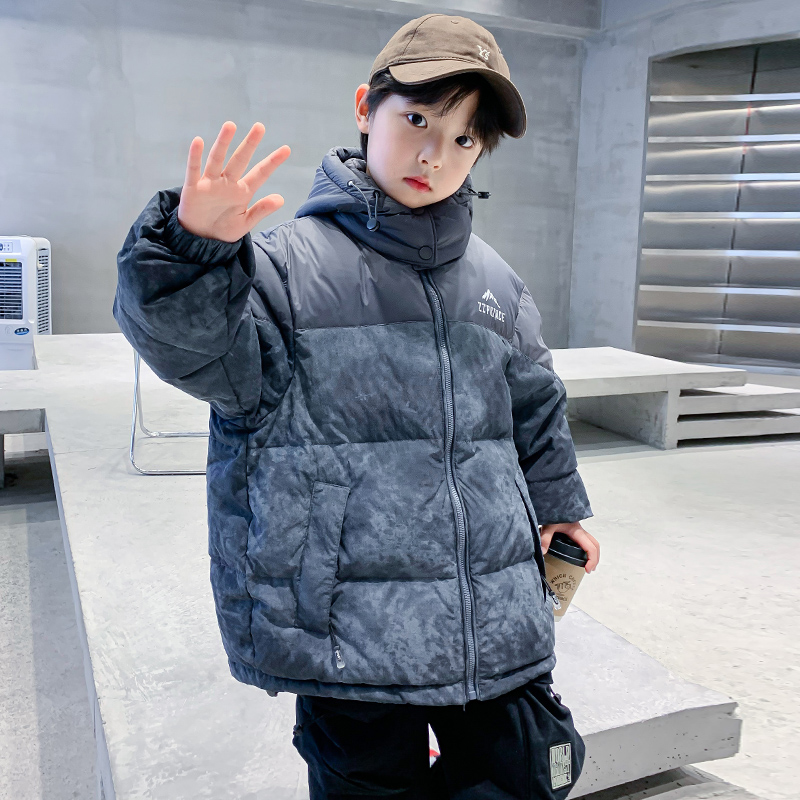 男童羽绒服6-12岁潮款冬季2023新款中大童加厚外套童装帅气男孩