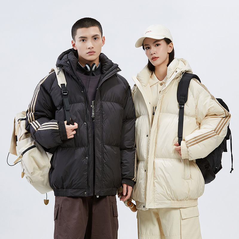 【粉丝专享】清货-秋冬男女同款时尚百搭运动休闲宽松连帽棉服外套T