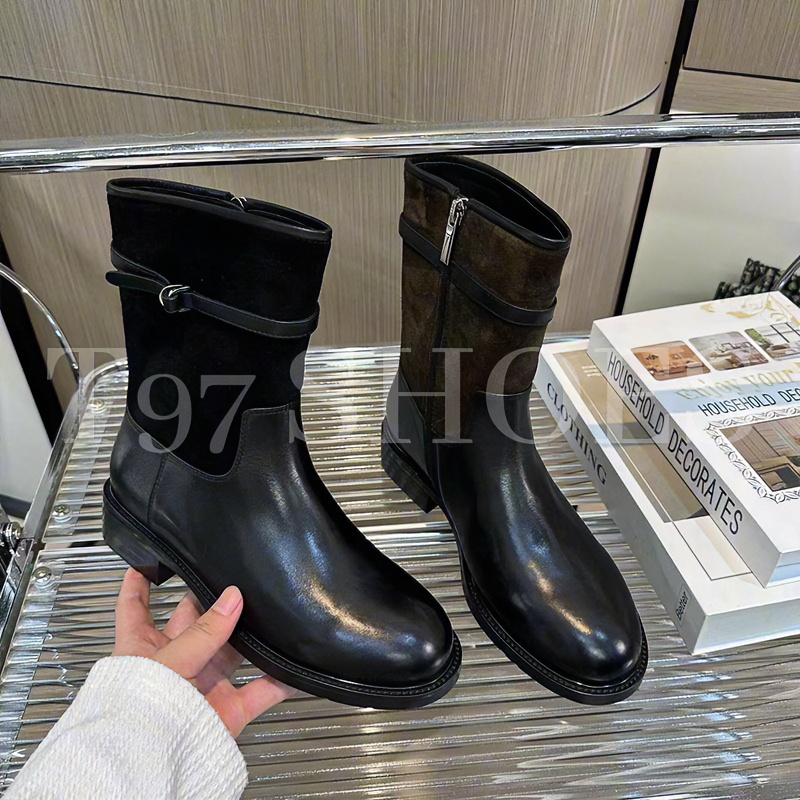 2023秋季新款英伦风百搭松糕厚底增高侧拉链套筒切尔西靴女1069