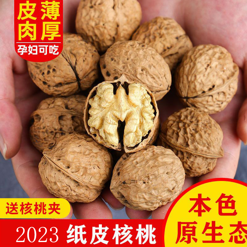 2023年云南新货纸皮核桃103天然薄皮核桃美味核桃饱满山核桃批发