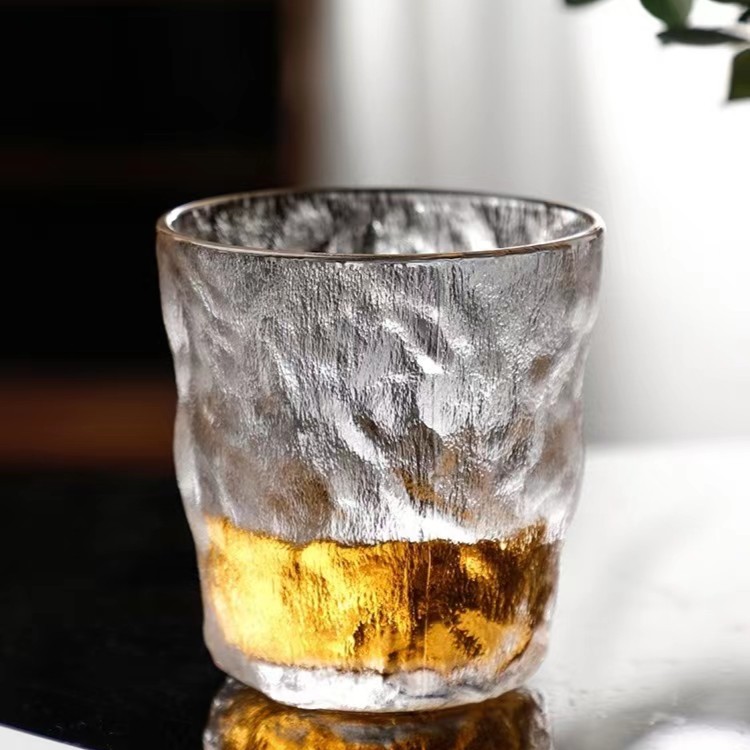 冰川纹路创意水杯洋酒杯4个装