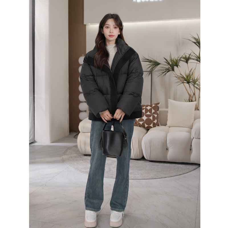 【暖冬奏曲】美拉德系立领韩版保暖百搭宽松显瘦羽绒服短款/可可