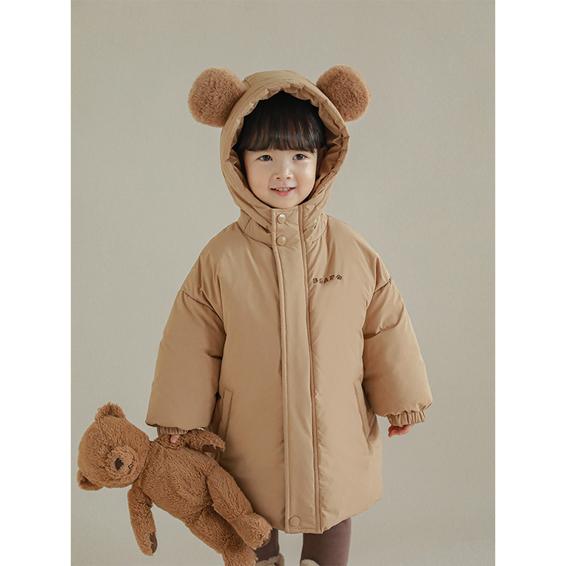 幼悠儿童冬季可爱洋气棉服加厚小动物帽子女童保暖棉外衣D1590